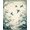 Blue Cream, Pattern 9, variant on Design&I 8'x10' Washable Area Rug Extra Large Skid-Resistant Low Profile Chinoiserie Songbird Blossoms Scrolling Vine Border Decorative for Living Room, Family