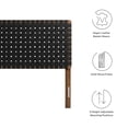 thumbnail image 6 of Sparta Weave Vegan Leather Full Headboard in Walnut Black, 6 of 8