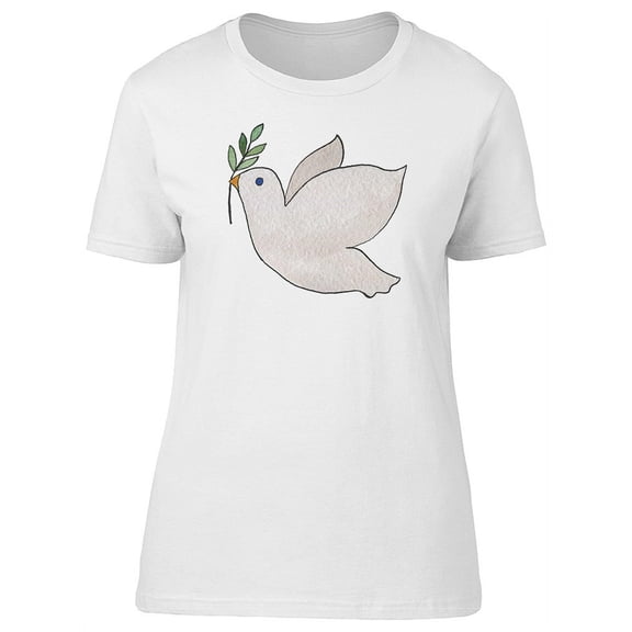 Peace Dove And Olive Branch T-Shirt Women -Image by Shutterstock, Female Small
