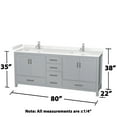 thumbnail image 7 of Wyndham Collection Wcs141480d-Vca-M24 Sheffield 80" Free Standing Double Basin Vanity Set, 7 of 7