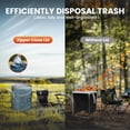 thumbnail image 2 of - Trash Bin with Removable Divider, Heavy Duty Bottom, Collapsible Storage for Camping, Laundry, Garden, Waterproof Tear Resistant Material with  Vent, Blue, 2 of 6