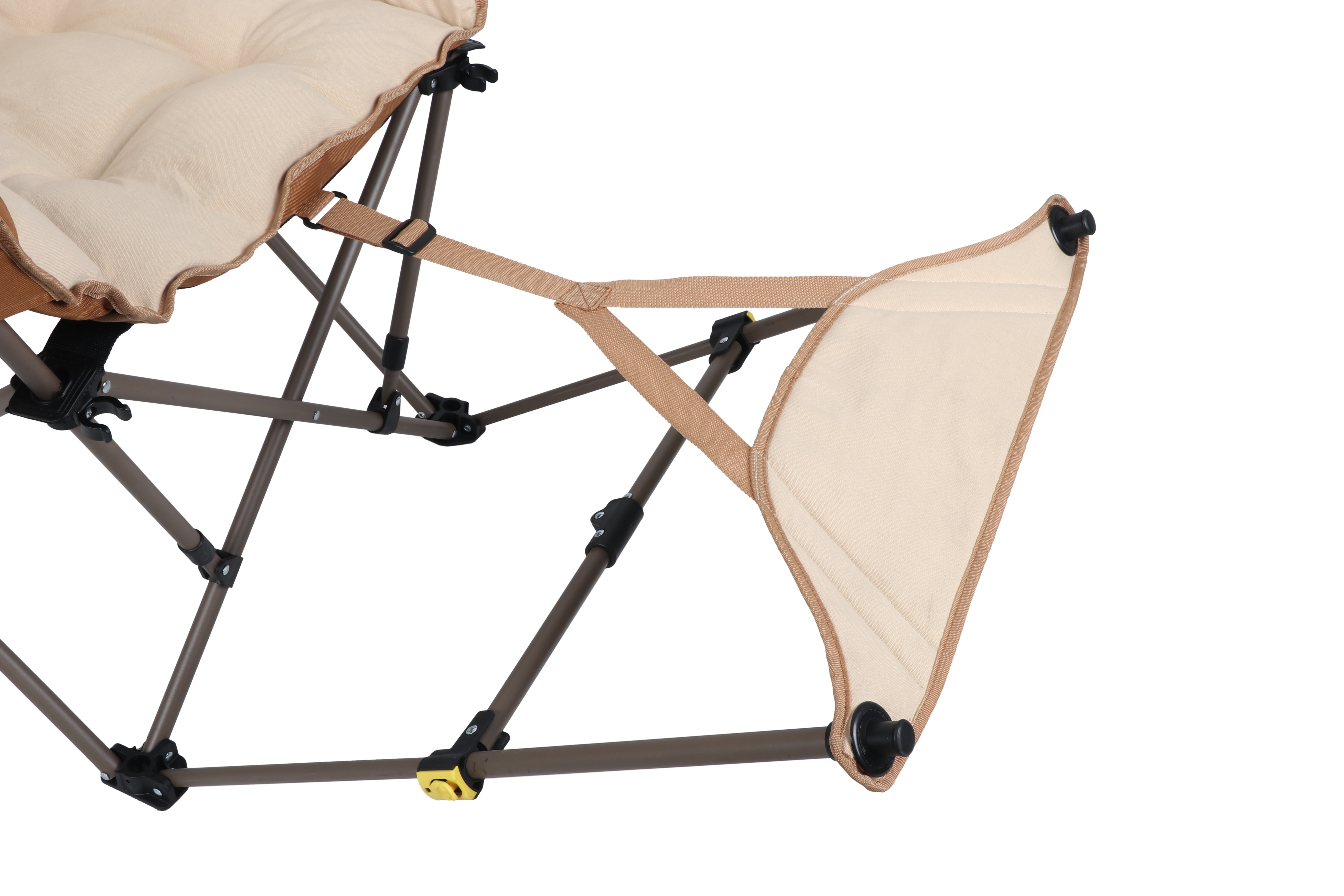 Ozark Trail Club Chair with Adjustable Footrest, Beige, Adult