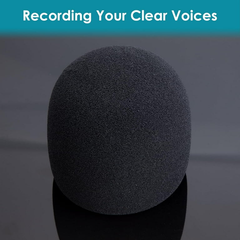 Spugna Antipop Per Microfono - Filtro Antivento Per Blue Yeti E Yeti Pro, Colore Nero