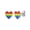 9mm, variant on Rainbow Heart Stud Earrings for Women Men LGBTQ Colorful 6‑Stripe Enamel Drip Stainless Steel Silver Plated Pride Love Personalized Gift Jewelry