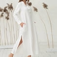 thumbnail image 4 of Vestido largo casual de manga larga con mangas largas para mujer Tomshoo Blanco M, 4 of 7