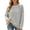 Black, variant on Womens T Shirts Loose Versatile Long Sleeve Crew Neck Striped Print Top Everyday Wear Womens Tees L
