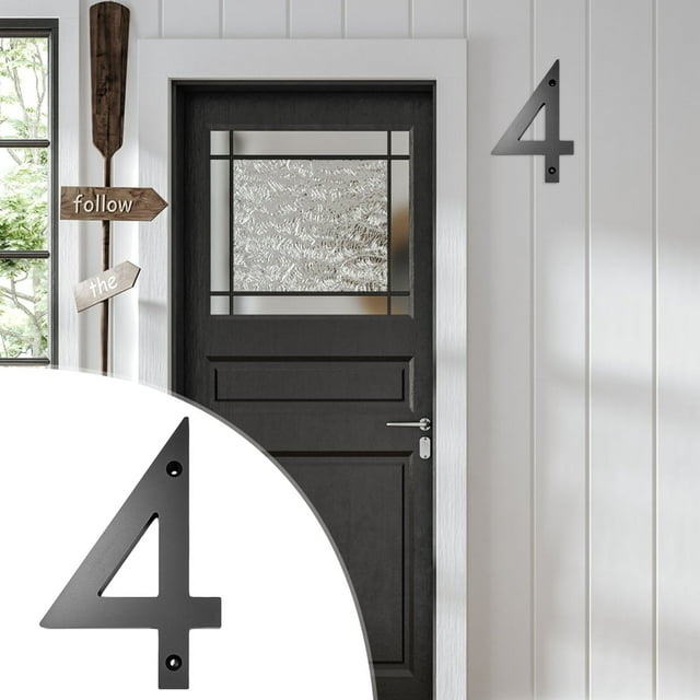 Modern Acrylic Floating House Number Set 6 in Tall With Full Perforation For Doors Walls And Mailboxes