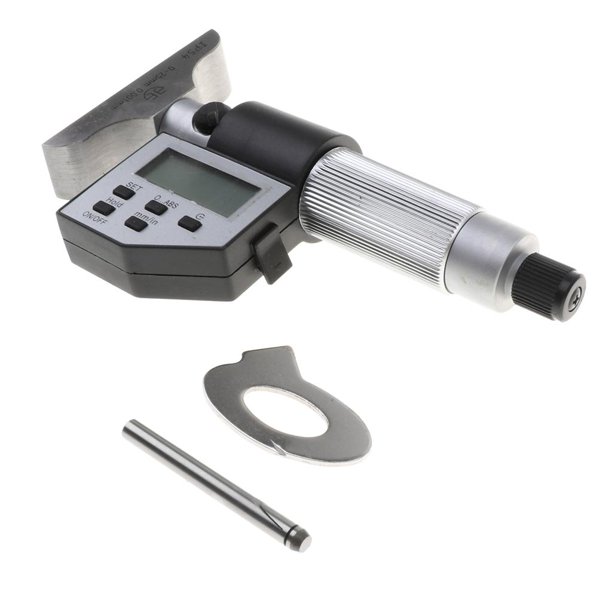 Micrómetro electrónico de profundidad de 0-25 mm / 0-1 pulg., Fabricante de herramientas, grado de fresado, calibre de maquinista de 0, mm Yotijar Micrómetro de profundidad digital