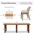 thumbnail image 3 of PURPLE LEAF 9 Pieces Modern Patio Dining Set, Rectangular Aluminum Outdoor Table and 8 All-Weather PE Rattan Chairs Set for Kitchen Porch and Garden, Deep Teak, 3 of 8