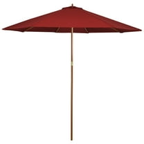 Northlight 8.5ft Outdoor Patio Market Umbrella with Wooden Pole, Red