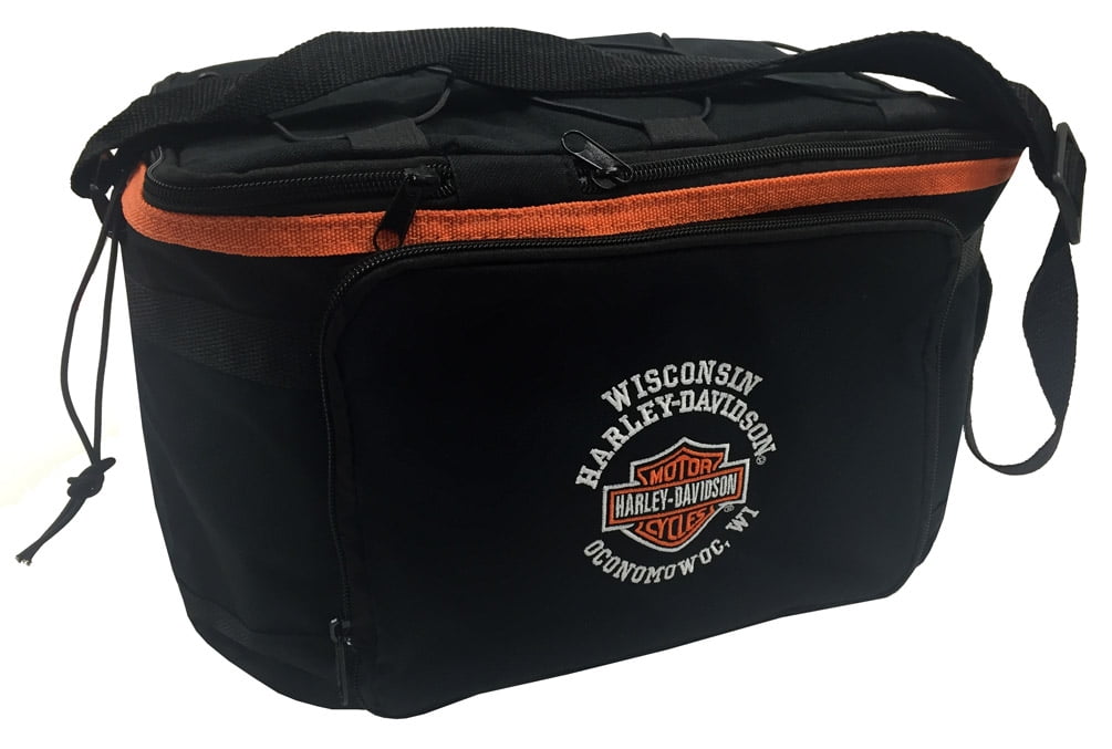 HarleyDavidson SoftSided 12 Pack Can Cooler Shoulder Starp Black