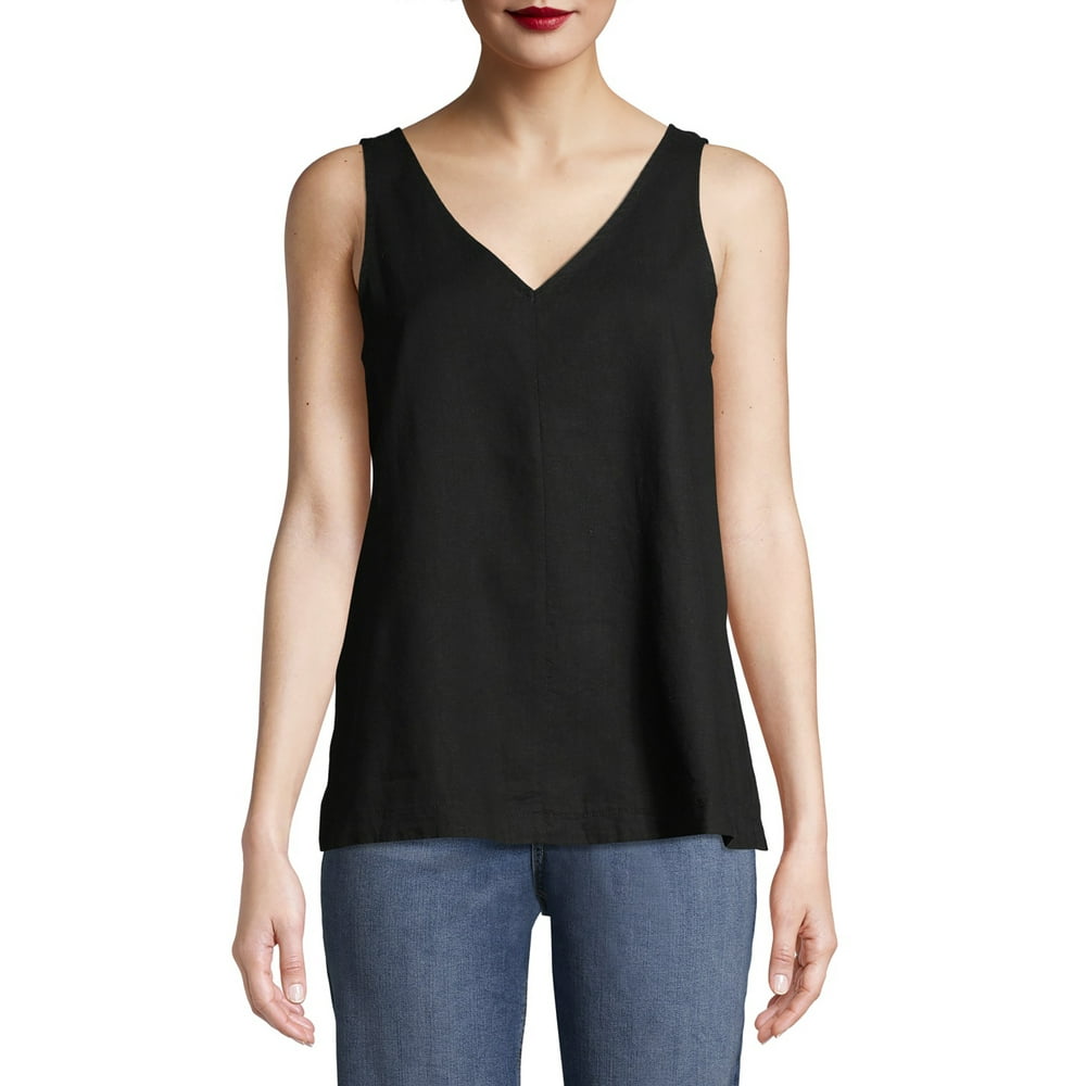 Time and Tru Time and True Women's Everyday Woven Tank Top Walmart