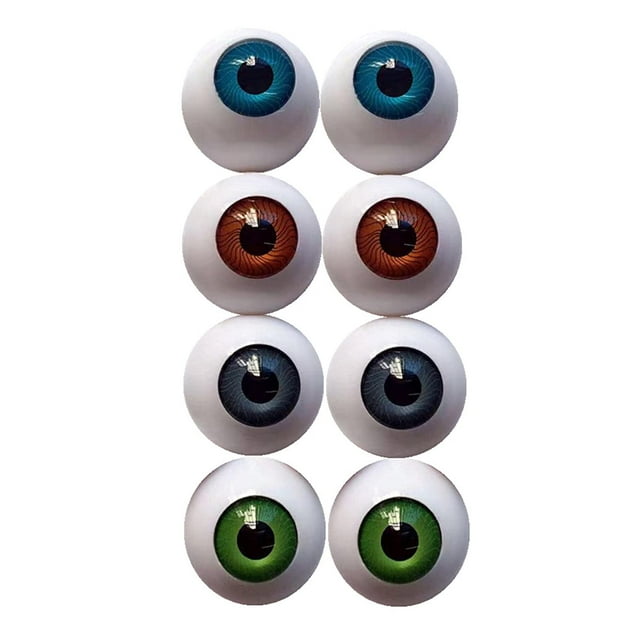 Ojos de plástico DoubleWood para Halloween, 4 pares, 26 mm de diámetro