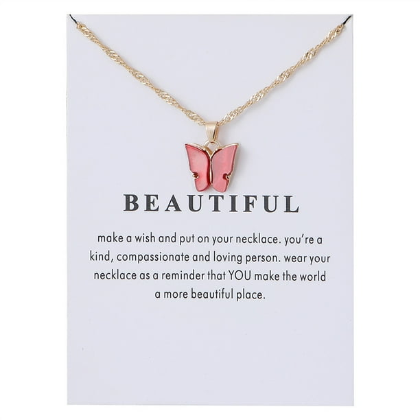 Collar para mujer, Joyas para mujer, Joyas para mujer, Collar dulce, Collar de cadena de clavícula de color acrílico, Un collar