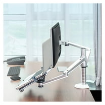 Aluminum Alloy Display Stand Laptop Monitor Stand Dual Arm Monitor Desktop Bracket ,Flexible and Strong Support