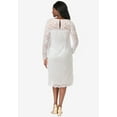 thumbnail image 2 of Jessica London Women's Plus Size Stretch Lace Shift Dress, 2 of 5