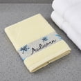 thumbnail image 5 of Unique Bargains Maple Leaf Jacquard Soft Absorbent Quick Dry Towels Yellow 2pk, 5 of 8