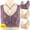 #0039-Purple, variant on Xuncatan 3PC Daisy Bra for Seniors Front Closure Button Convenient Comfortable Lace Breathable Bras for Older Women No Underwire Christmas gifts