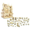 Puzzled Furniture Set and Fantasy Villa Wooden 3D Puzzle Construction Kit