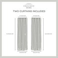 thumbnail image 6 of Exclusive Home Loha Light Filtering Pinch Pleat Curtain Panel Pair, 96" Length, Ivory, 6 of 7