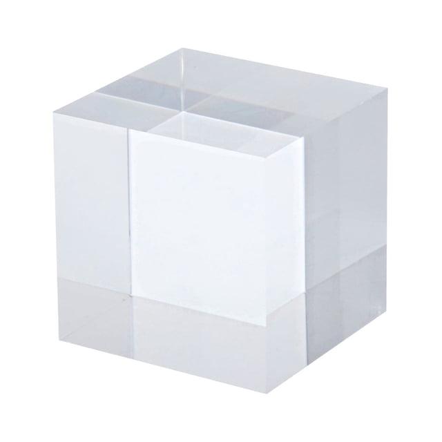 Uxcell 2"x2"x2" Soporte de Exhibición de Joyería Elevador Cubo Acrílico Pulido, Transparente