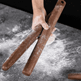 thumbnail image 3 of Black Walnut Wood Rolling Pin Perforated Solid Wood Baking Dumpling Sticks Kitchen Tool for Baking Pie Pastry, 3 of 5