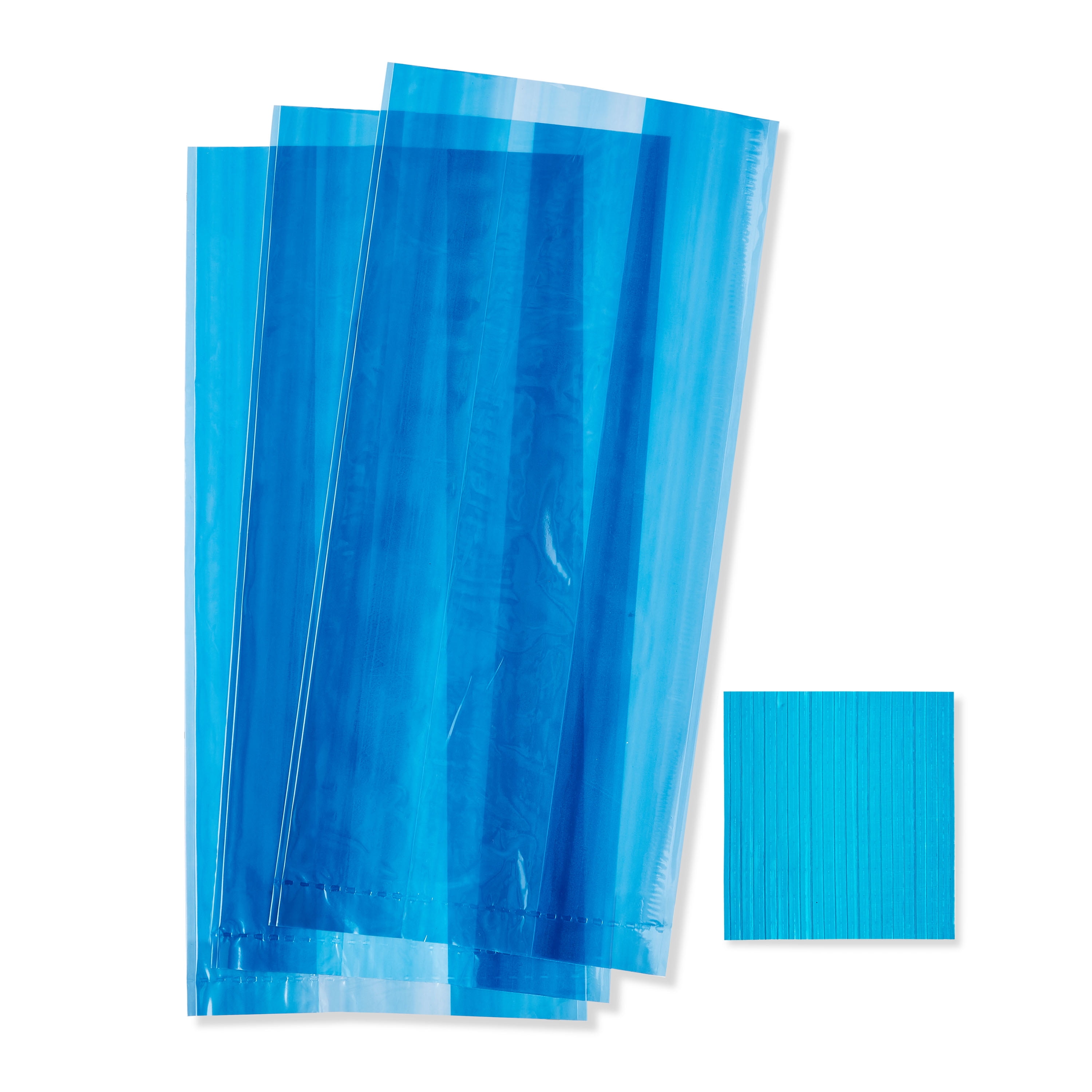 Blue Treat Bags with Twist Ties, 5" x 3" x 11", 20 Pieces, by Way To Celebrate