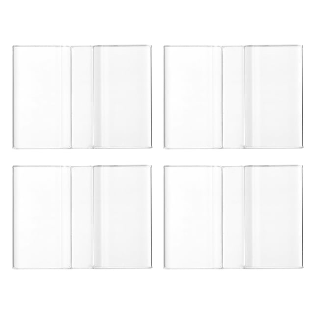 Uxcell 4 Pack Bisagras Flexibles de Acrílico, 30x39mm Bisagra Invisible, 360° Piano Transparente de Perfil Bajo para Muebles DIY, Soporte de Exhibición, Gabinetes