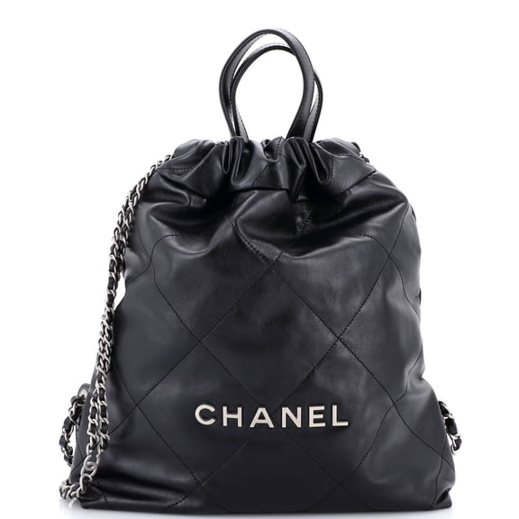 Pre-Owned 22 Chain Backpack Quilted Calfskin Medium By Rebag