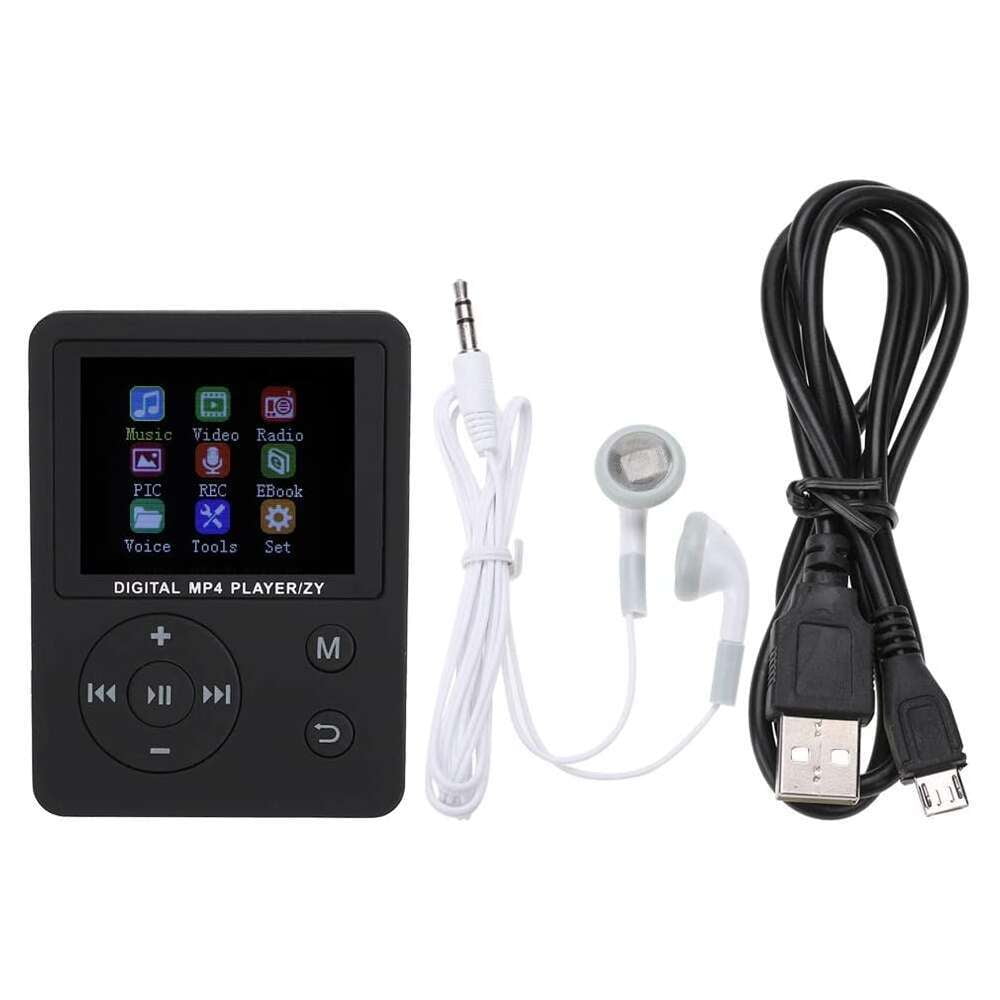 Qucyy Portable Mp4 Player Thin Lightweight Portable Color Screen HiFi