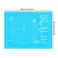 thumbnail image 2 of Extra Large Baking Mat With Measurements Non Stick EVA Baking Mat For Rolling Dough Non EVA Baking Kitchen Countertop Mat (Blue Background White Letters). Bakeware with Lids And Handles Bake Ware for, 2 of 3