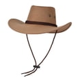 thumbnail image 2 of Men Women Cowboy Hat, Wide Brim, Braided Band, Adjustable Strap, Western Style, 2 of 3