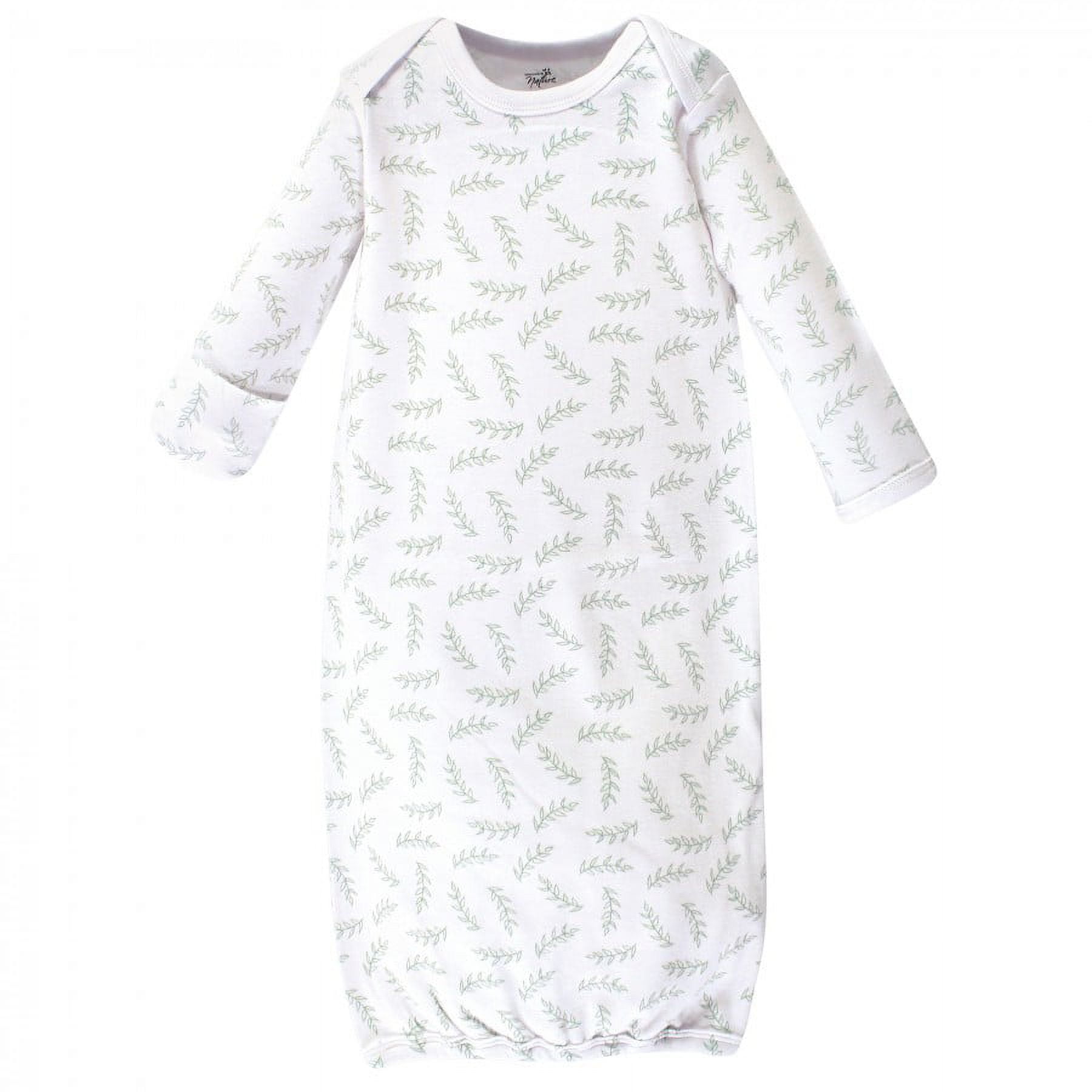 Touched by Nature Unisex Baby Organic Cotton Gowns, Little Giraffe, Preemie/Newborn