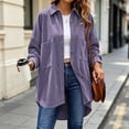 thumbnail image 2 of StSilkitty Button down Shirt Jacket for Women Long Sleeve Collared Shacket Coat with Pockets Fall Winter Outerwear, 2 of 6