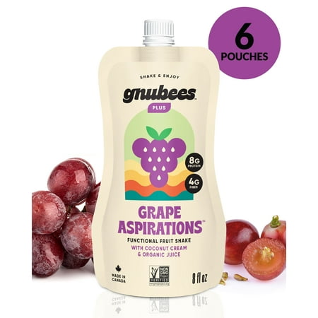 gnubees Grape Aspirations Pack of 6 Pouches (8.5oz Each)