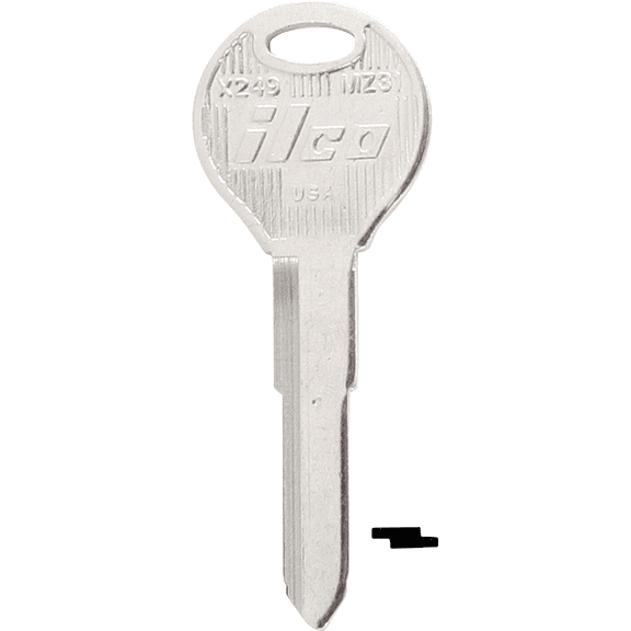 ILCO Mazda Nickel Plated Automotive Key, MZ31 (10-Pack) IAF00006862