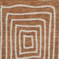 thumbnail image 3 of HomeRoots 678098 8 ft. Rust & Ivory Geometric Transitional Washable Round Area Rug with UV Protection, 3 of 9