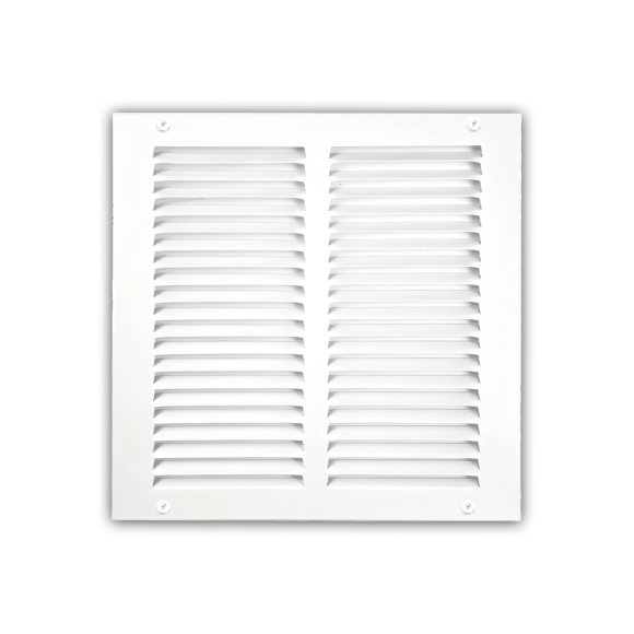 Air Return Grille 1 RA 10″x10″ for Sidewall and Ceiling – Steel Return Air Vent Duct Cover with Screws, Powder-Coated White Finish, Fits Standard Duct Openings, Outer Size 11-3/4″x11-3/4″