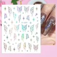 thumbnail image 2 of ELF Butterfly Nail Art Stickers Laser Butterflies Decals Stickers 3D Self-Adhesive Nail Sticker Holographic Butterfly Nail Supplies, 2 of 8