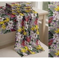 thumbnail image 6 of Soimoi Purple Cotton Voile Fabric Leaves & Lily Floral Printed Craft Fabric by the Yard 42 Inch Wide, 6 of 7