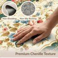 thumbnail image 6 of ODIKA 2'x3' Washable Doormat Non-Slip, Low Pile Deep Green Vintage Floral Elegance Ornate Damask with Intricate Scroll Motifs for Entryway, Kitchen, Laundry Room, 6 of 7