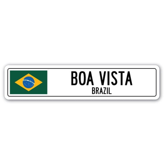 BOA VISTA BRAZIL Street Sign Brazilian flag city country road wall gift