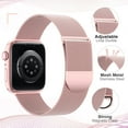 thumbnail image 4 of 3 Pack Compatible with Apple Watch Bands for Women Men 40mm 41mm 38mm 42mm 44mm 45mm 49mm 46mm Series 10 9 8 7 6 5 4 3 2 1 Ultra SE,Stainless Steel Metal Strap Magnetic Clasp for iWatch Bands, 4 of 11