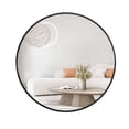 thumbnail image 3 of 36" Home Decorative Aluminum Alloy Frame Round Wall Mounted Mirror,Black, 3 of 6