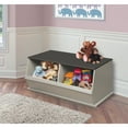 thumbnail image 3 of Badger Basket Children's 2-Bin Stackable Wooden Storage Cubby 5.3 Cu ft. – Woodgrain Gray, 3 of 10