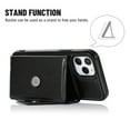 thumbnail image 3 of Dteck Case for Apple iPhone 12 Pro Max 6.7-inch,Luxury Leather Wallet Case Magnetic Flip Card Holder Slots Back Protective Kickstand Phone Cover with Shoulder Strap (about 1.4m),Black, 3 of 5