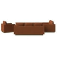 thumbnail image 6 of LeisureMod 3-Piece Sofa Set Upholstered in Leather with Brushed Gold Stainless Steel Base and Removable Foam Padded Cushions for Modern Home, Living Room, Offices Nervo Collection in Cognac Tan, 6 of 8