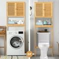 SamyoHome Bamboo Over The Toilet Storage Bathroom Space Saver