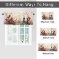 thumbnail image 6 of Eiffel Tower Printed Window Curtains Valances for Kitchen Vintage Paris Red Rose Floral Romantic Privacy Decorative Rod Pocket Short Window Valance Curtains 54 by 18 in, 1 Panel, 6 of 6