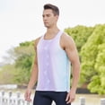 thumbnail image 3 of FEOYA Mens Tank Top Quick Dry Gym Male Gradient Sleeveless Shirts Breathable Workout Singlets Ultra Lightweight Muscle T-Shirts Vest Slit Marathon Sweatshirt Casual Seamless Activewear S, 3 of 7
